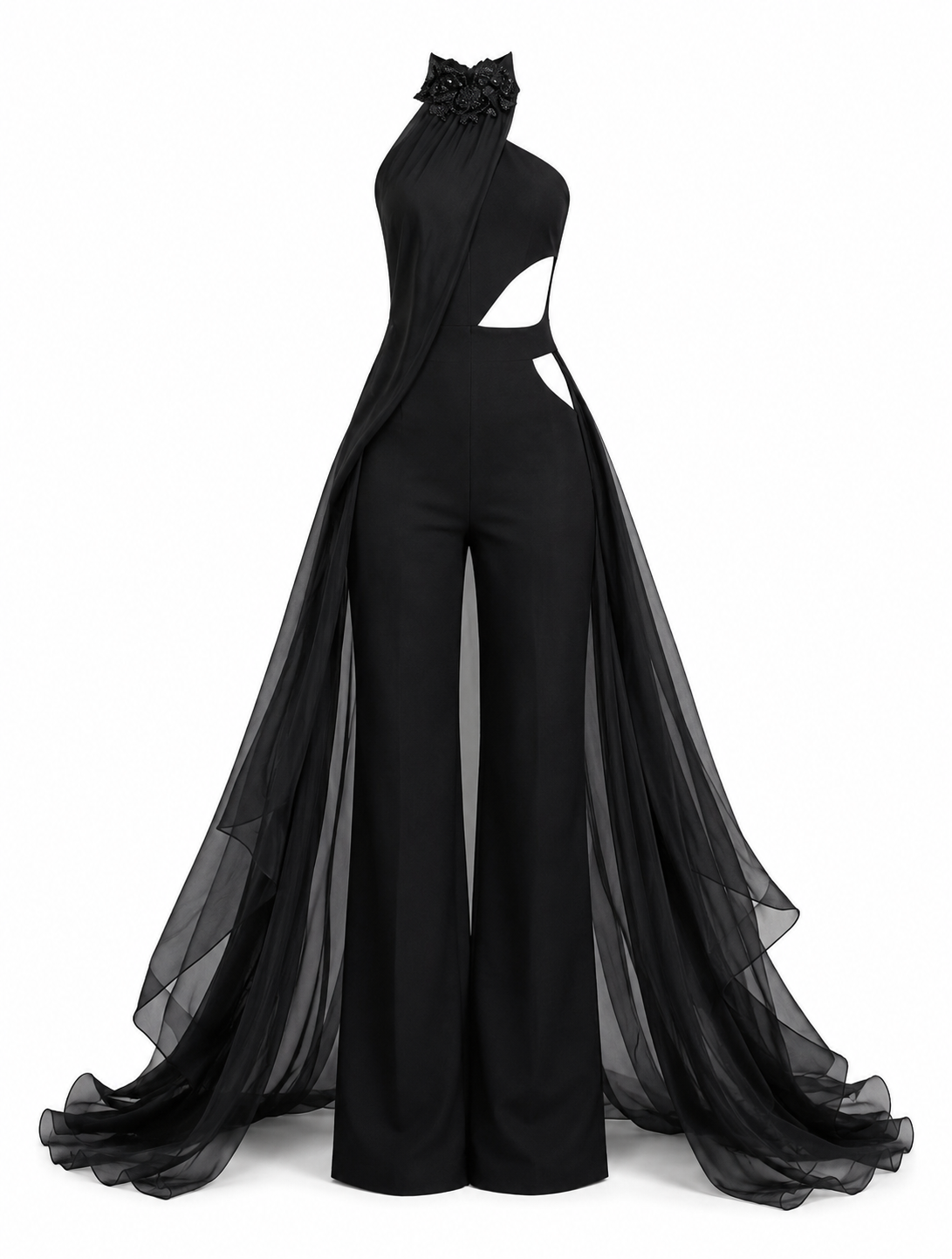 Obsidian Cape Jumpsuit