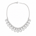 Crystal Cascade Statement Necklace